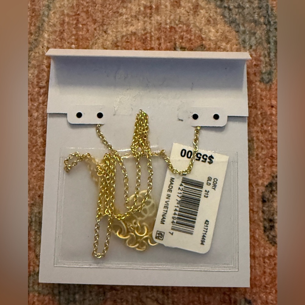 Kendra Scott 14k-Gold Cory Semiprecious Slate Cats Eye Stone Pendant Necklace - Picture 6 of 7